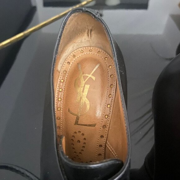 GORGEOUS AND GENTLY WORN YSL BLK LEATHER BOOTIES - SIZE 36/6 - Picture 4 of 4